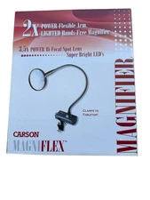 Carson MagniFlex LED Lighted Flexible Magnifier - Table Clamp and Pwr: CL-65  D6