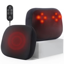 Back Massager with Heat, 2-in-1 Shiatsu Neck Massagers with 3D Deep Tissue Kn...