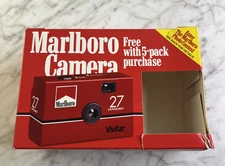 Vintage Marlboro Vivitar 35mm Film Camera 27 Exposures 1995 Philip Morris