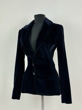 1990s Vintage Christian Dior Pleated Velvet Blazer Jacket