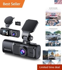 High Definition Dual Dash Camera with 64GB SD  G-Sensor   Capture Every Moment