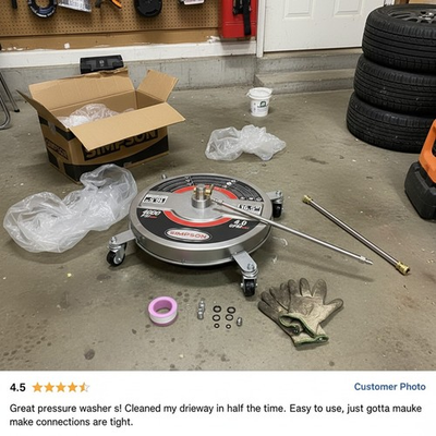 #ad Effortless 16.5quot; Stainless Steel Pressure Washer Brush Rotating Jet Technology $197.99