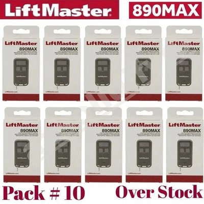LiftMaster 890MAX Mini Key Chain Garage Door Opener 2.0+security Pack of 10
