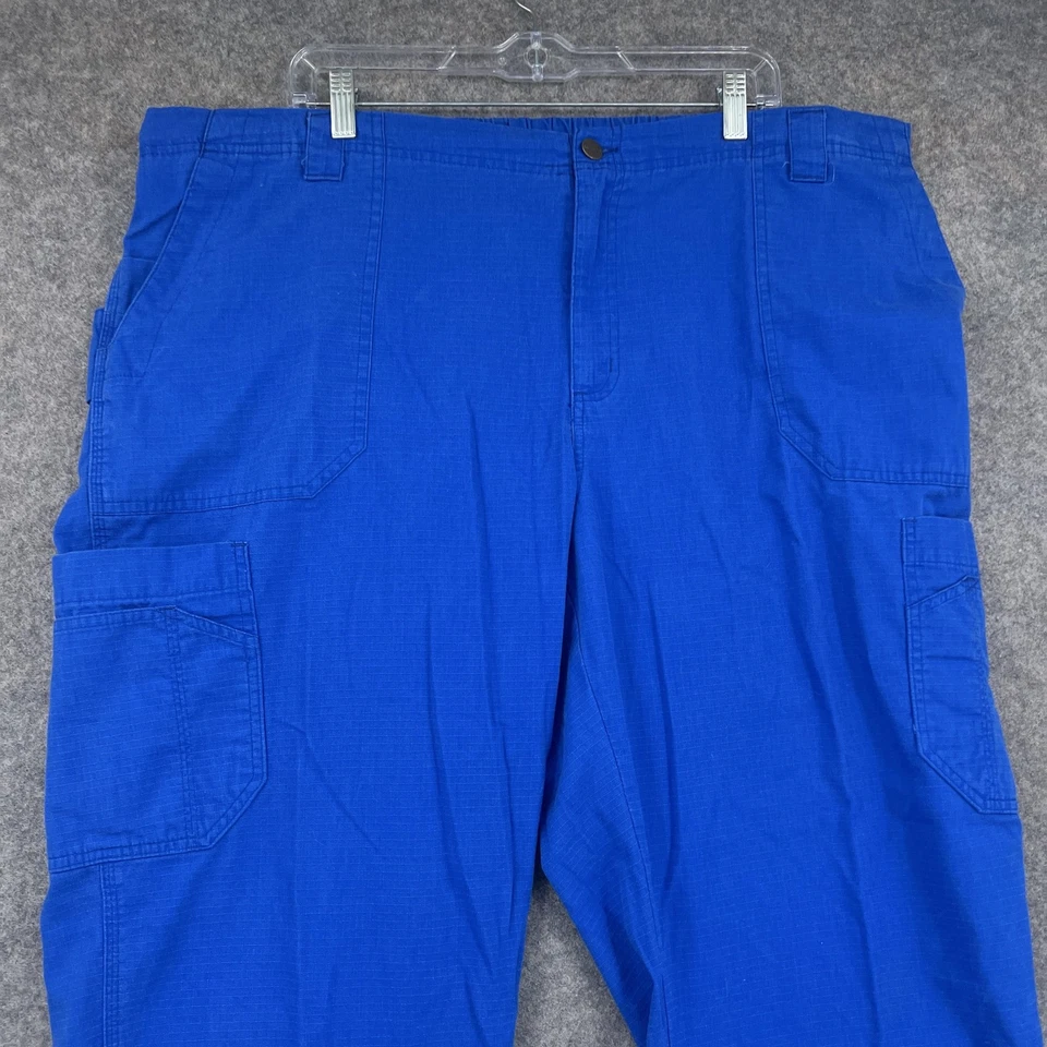 Pantalones Médicos Carhartt Para Hombres 2XL Azul Ripstop Multi Carga Cintura Elástica Trabajo C54108 Foto 2 de 4