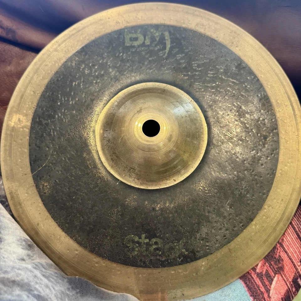 Stagg BM Black Metal Rock Hi-Hat Cymbal Pair Set 10" Mini Hats #CA4 - Image 4 of 4