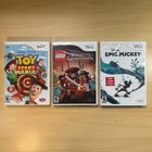 Nintendo Wii Games Lot of 3 Sealed Epic Mickey, Lego Pirates, Toy Story Mania