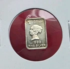 Queen Bust - 1 gram .999 Fine Pure SILVER Bullion Proof Art Bar Ingot Coin