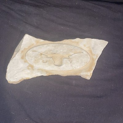 Chiseled Stone UT LONGHORNS Rock Sign UNIVERSITY of TEXAS Souvenir Fan Decor