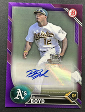 2016 Bowman - B.J. Boyd #PA-BB Oakland Athletics - Purple AUTO /250