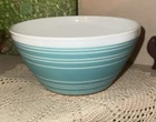 Vintage Charm "Memory Lane" Inspired By PYREX White Turquoise Stripes. 6C/1.4L