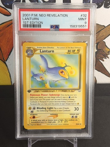 Lanturn (1st Edition) graded PSA 9 for sale on eBay