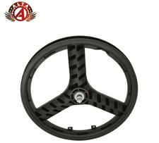ALTA 20” Old School Bicycle FRONT BMX GT Style 3 Spoke Tuff Mag BLACK Wheel.