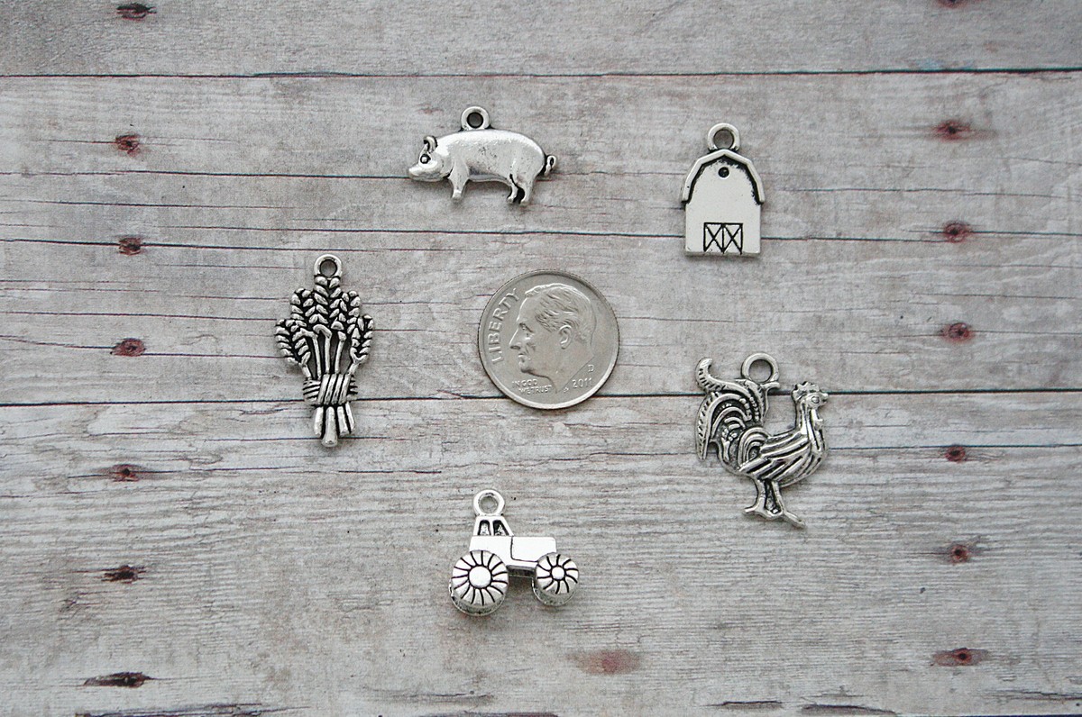 Sheep Charm With Lobster Clasp - Farm Animal Zipper Pull For Bags & Jewelry Making