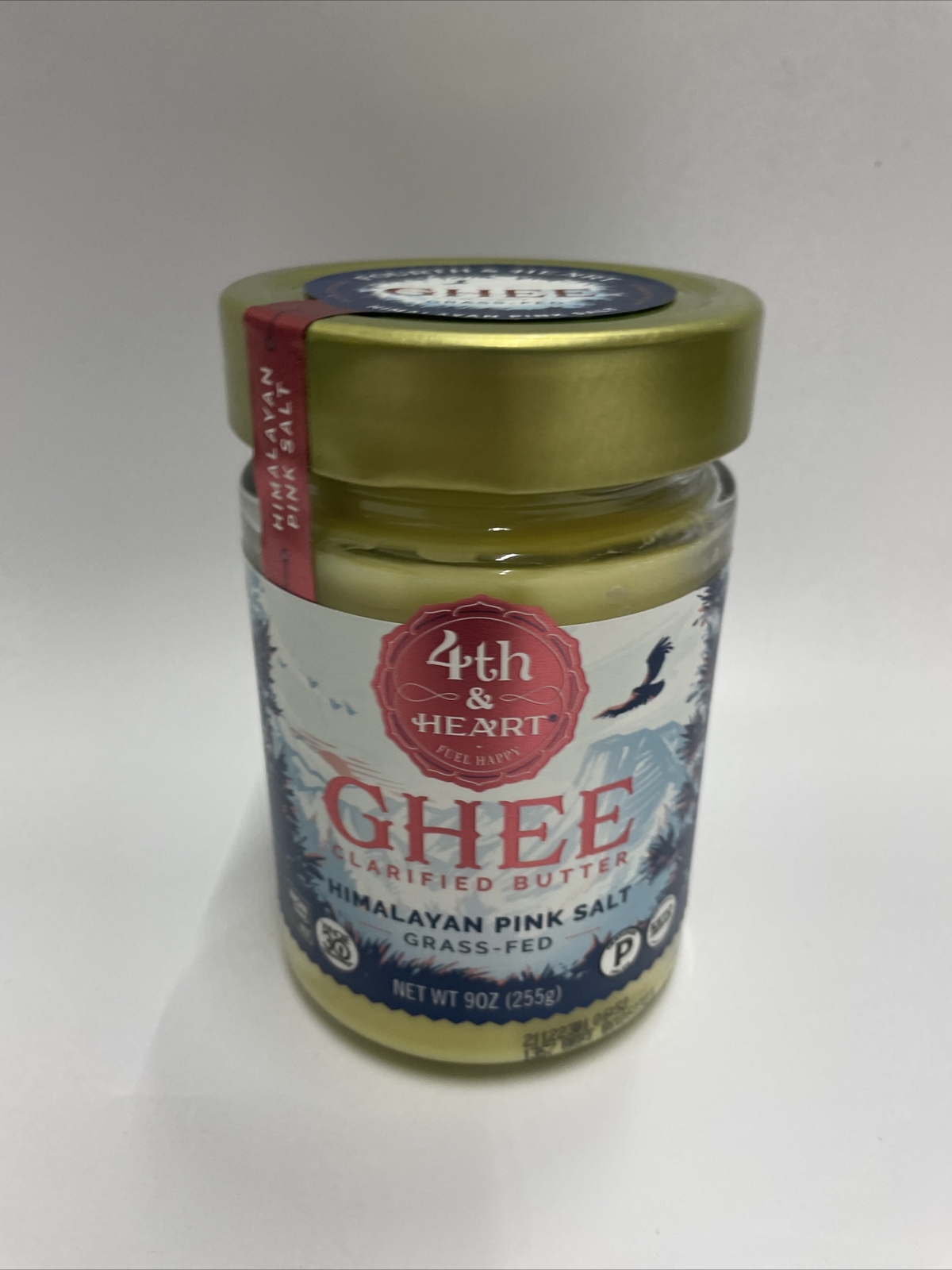 Himalayan Pink Salt GrassFed Ghee Butter by 4th & Heart 9 Ounce Keto