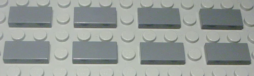 Lego Tile 1x2 New Dark Gray 8 Pieces (839)