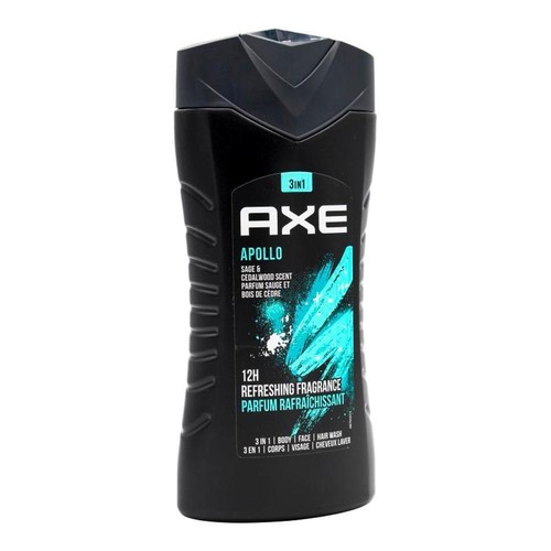 12x Axe Apollo 3-in-1 Body Face Hair Wash 250ml For Men Sage & Cedarwood Scent - Picture 4 of 4