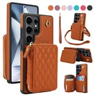 Crossbody Leather Wallet Card Case for Samsung Galaxy S26 S25 S24 S23 S22 Plus