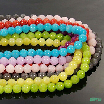Multi Color Snow Jade Gemstone Round Spacer Beads 15.5" 4mm 6mm 8mm 10mm 12mm 