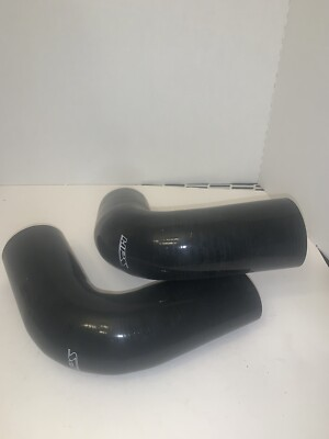 #ad HPS set 2 silicone elbow shape black hose 15 in long 3 3 4 in wide see descr. $25.00