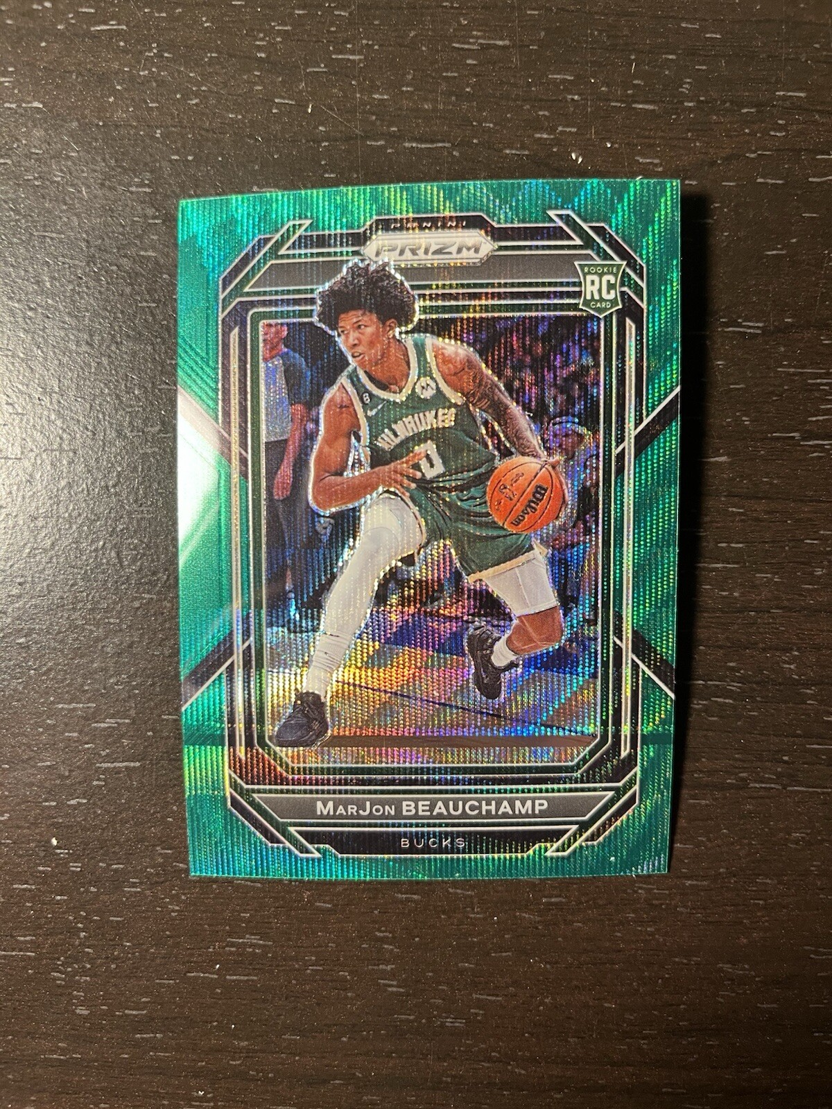 2022-23 PANINI PRIZM BASKETBALL GREEN #268 MARJON BEAUCHAMP RC BUCKs