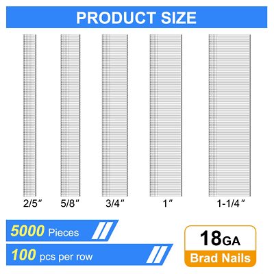 B and C Eagle (5m) 5/8 in. 18 Gauge Galvanized Brad Finishing Nails, 5,000/Box B18-58