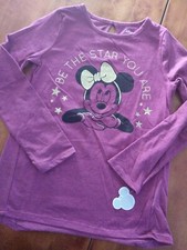 Jumping Beans Disney's Minnie mouse Girl long sleeve Tee size 8 purple