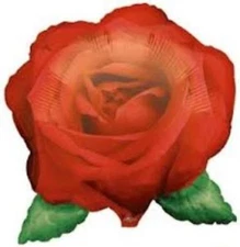 Balloon Rose Valentine Gigantic Red Valentines Foil Helium 28"x29" FloatoGraph