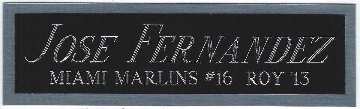 JOSE FERNANDEZ MARLINS NAMEPLATE FOR YOUR AUTOGRAPHED Signed