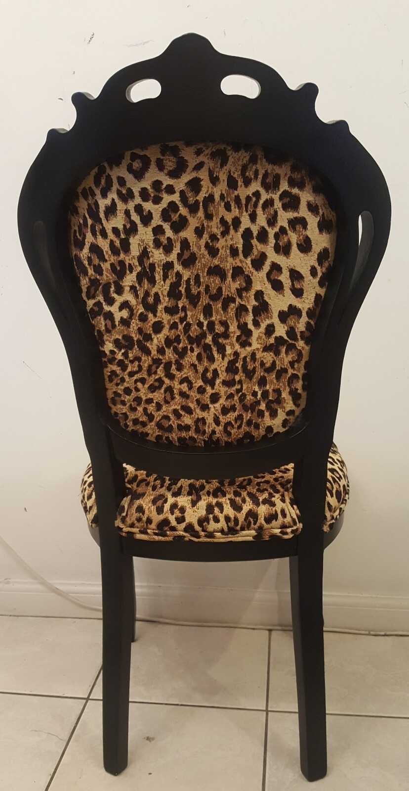 BESPOKE LEOPARD PRINT VINTAGE CHAIR eBay