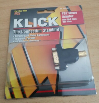 KLICK The Connection Standard PS/2 Mouse Adapter Mini Din6 Male/DB9 Male NEU OVP