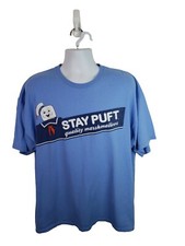 Official Ghostbusters Stay Puft Marshmallow Man Light Blue Tshirt Size 2XL