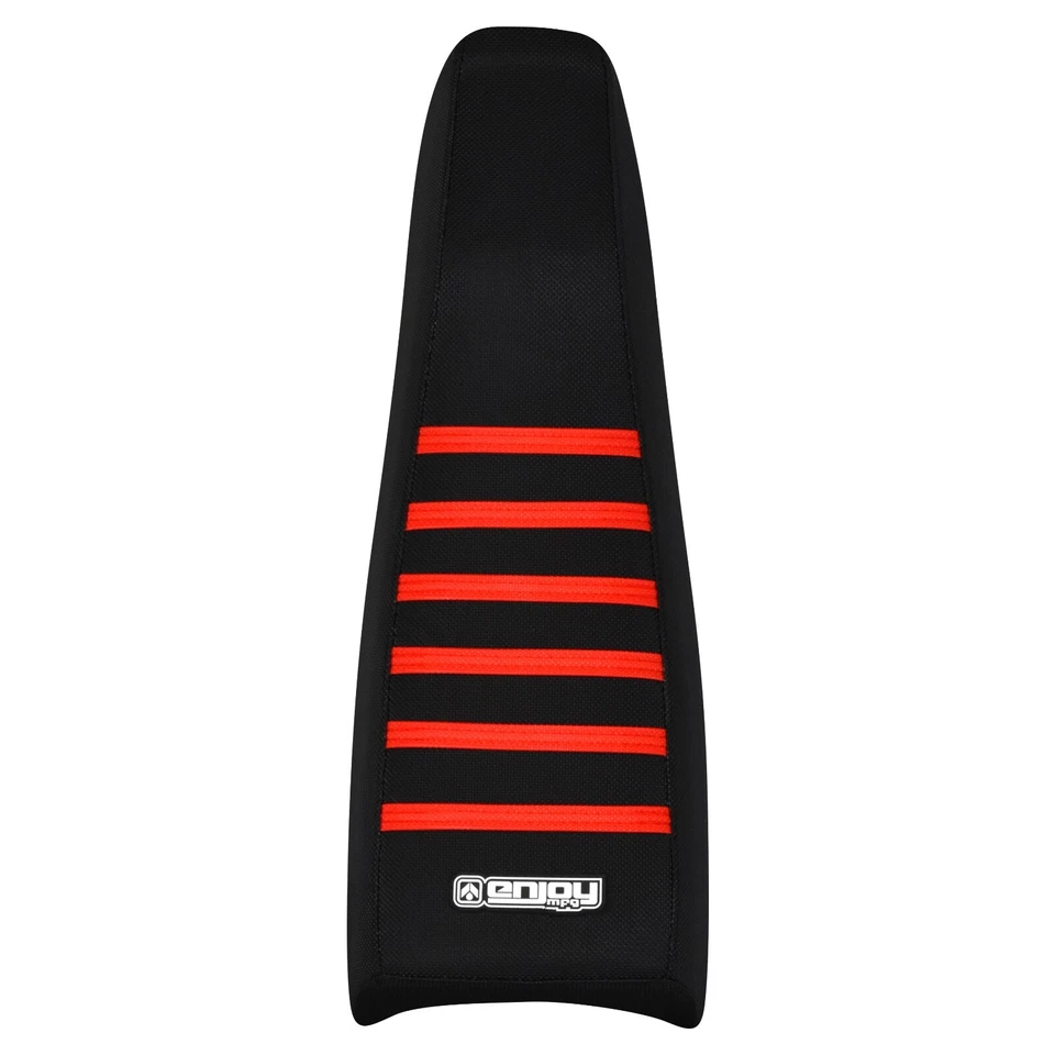 Funda de asiento Honda XR 200 R 1984-2002 todo negro/rojo brillante costilla #340 logotipo Foto 3 de 4