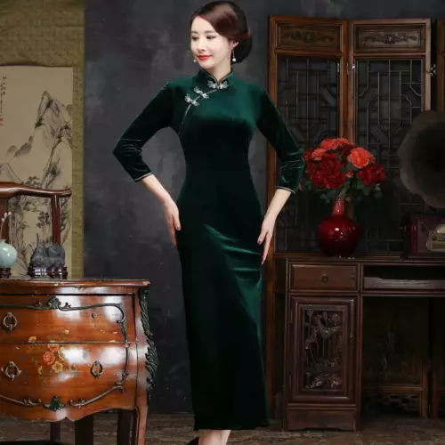 Niñas Estilo Chino Tradicional Modificado Cheongsam Nuevo Vestido Qipao Banquete Fiesta - Imagen 13 de 39