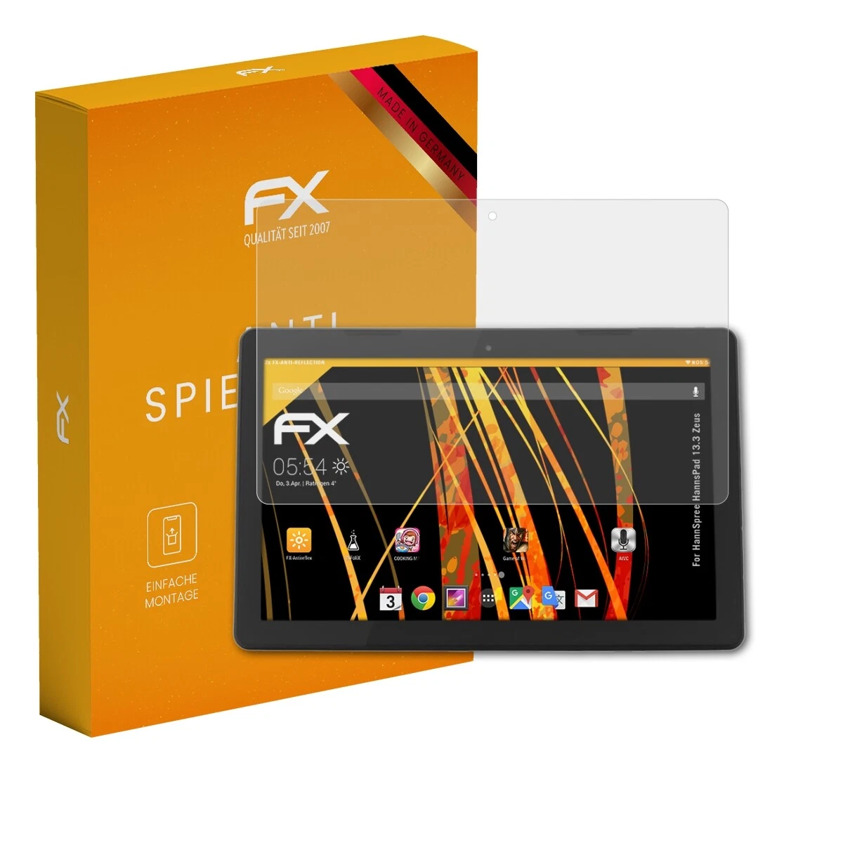 atFoliX 2x Screen Protector for HannSpree HannsPad 13.3 Zeus Matte & Shockproof
