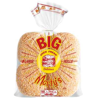 Martin's Big Marty's 4'' Rolls Seeded  - 3 bags, 8 ct. ea, 24 rolls total