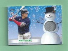  2021 Topps Walmart Holiday Relics Metallic Red Bobby Dalbec - serial #25/25