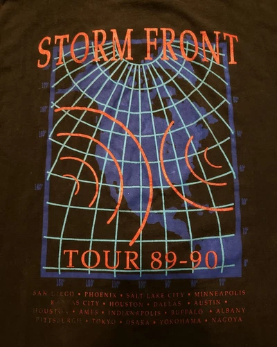 80s BILLY JOEL STORM FRONT - 90 Concert Tour T-Shir 1980s vintage concert t-shirt, vintage, single stitch, B+ condition