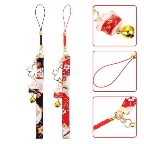 2 Pcs Pendant Phone Keychain Charm Kawaii Cellphone Strap - 第 11/12 張圖片