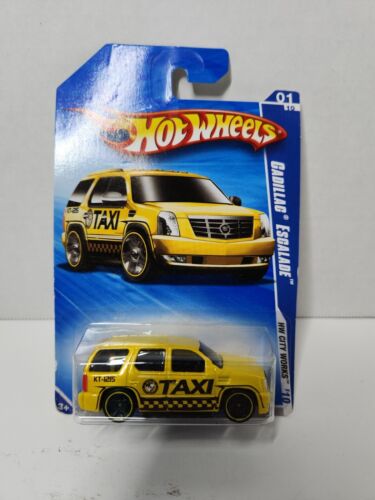 Hot Wheels 2010 HW City Works 1/10 109 2007 '07 Cadillac Escalade TAXI Yellow - Picture 1 of 6