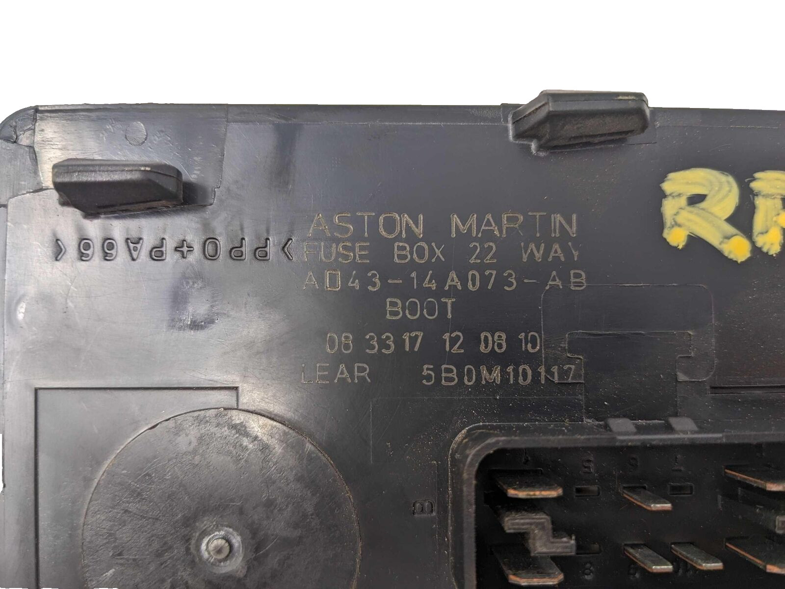 Rear Cabin Trunk Fuse Relay Box Panel AD43-14A073-AB Aston Martin Rapide 2011