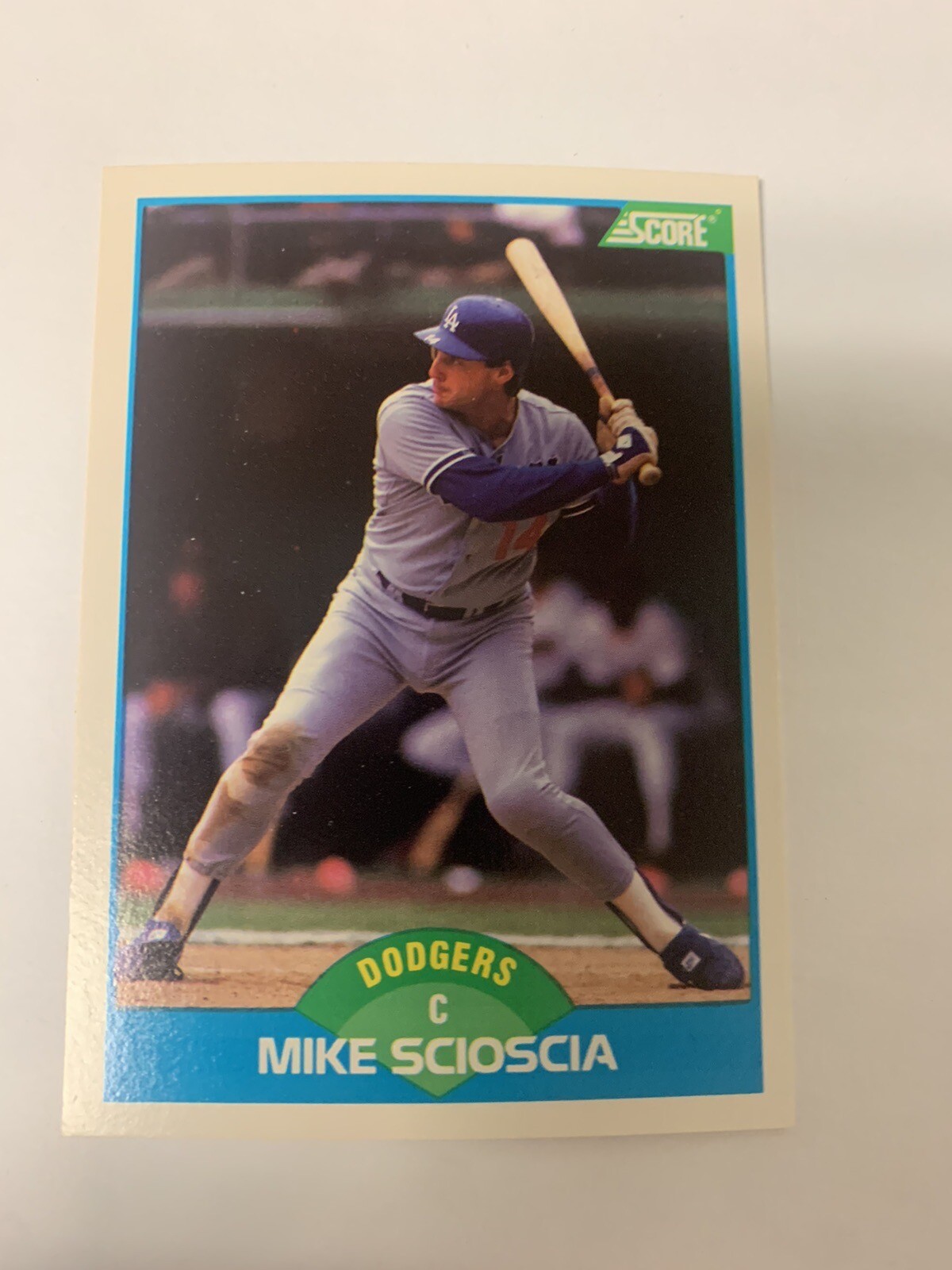 1989 Score Mike Scioscia Los Angeles Dodgers 
