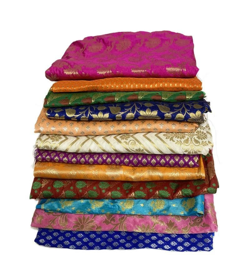 Exquisite Woven Fabric Scraps & Snippets - Leftover Excess Remnants - 100 gms - Image 3 of 4