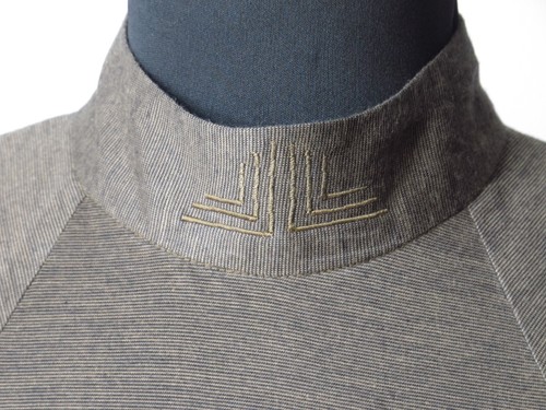 Stylish Xiao Studio Chestnut Brown Asymmetric Embroidered Top, La Garconne, MNZ - Picture 2 of 9