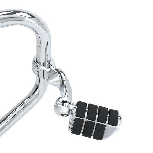 Chrome Classic Footpegs w/ Mounts Set For Harley Low Rider / S / ST 2018-2024 US - Picture 6 of 14
