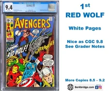Avengers #80 CGC 9.4 White 1970 Marvel Comics 1st App RED WOLF Origin 9.8 UG?