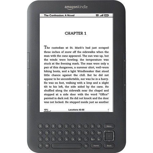 Amazon Kindle Keyboard 3rd Gen D00901 WiFi , Black, With Genuine Leather Case - 第 1/12 張圖片