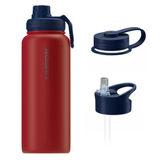 Trinkflasche Thermosflasche 1000 ml Edelstahl Wessper B3 THERMOSTEEL rot