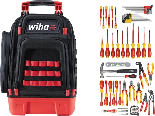 Kit de herramientas aisladas Wiha 91872,59 piezas maestro electricista en mochila de alta resistencia-