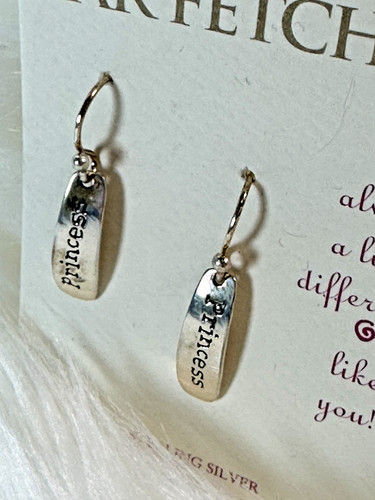NEW Vintage FAR FETCHED  "princess" Earrings  .925 Sterling Silver Talk Talk NWT