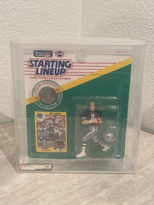 #ad Troy Aikman Starting Lineup 1991 Dallas Cowboys SpecialEdition Collector AFA 80 $149.99